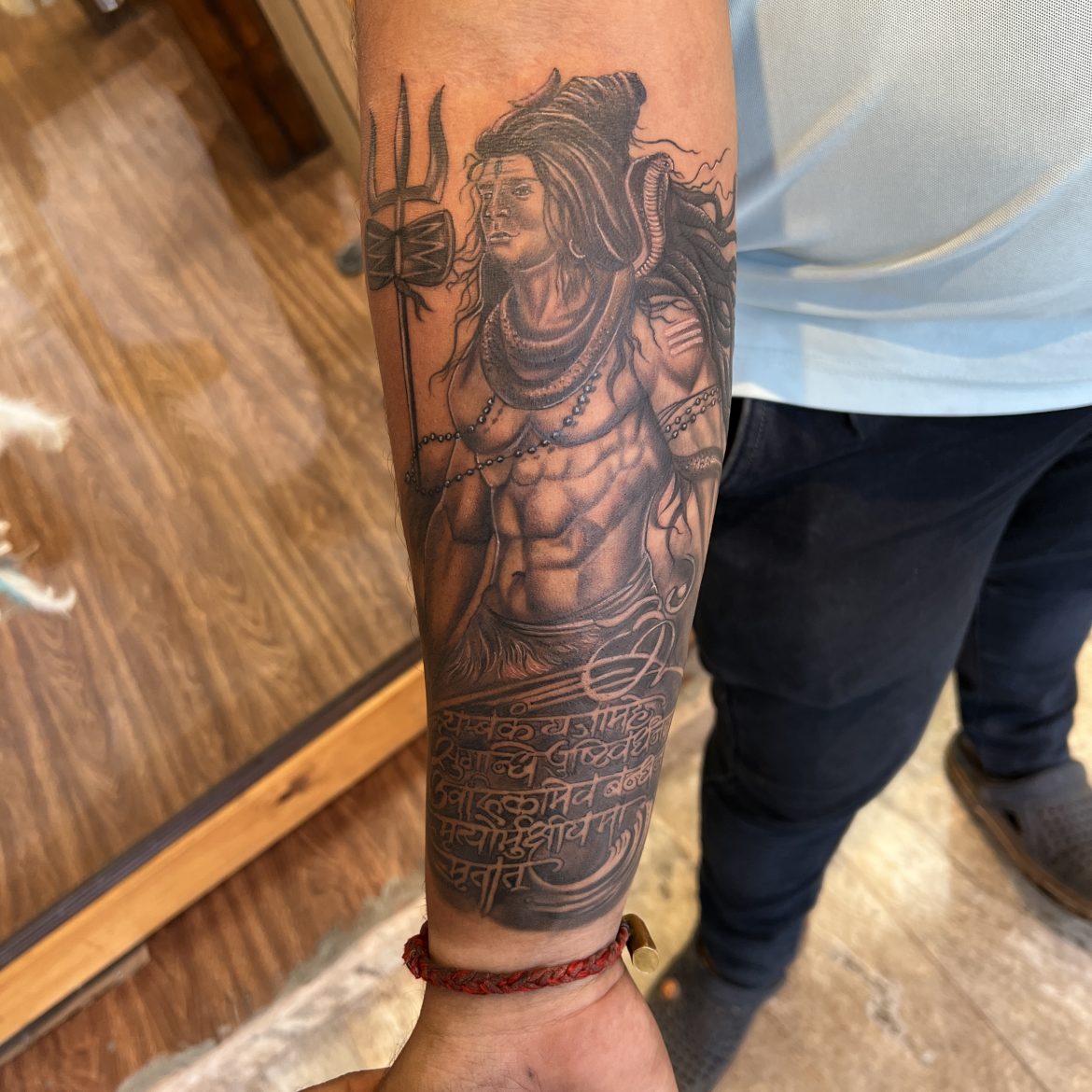 Ronit Sood | The Indian religious themed Godess Durga & Lord shiva sleeve  tattoo, I did few days ago at @alienstattoochandigarh .... ... Traditional  L... | Instagram