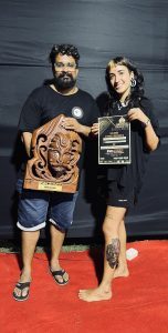 Best Tattoo Award at the International Tattoo Convention held in Goa