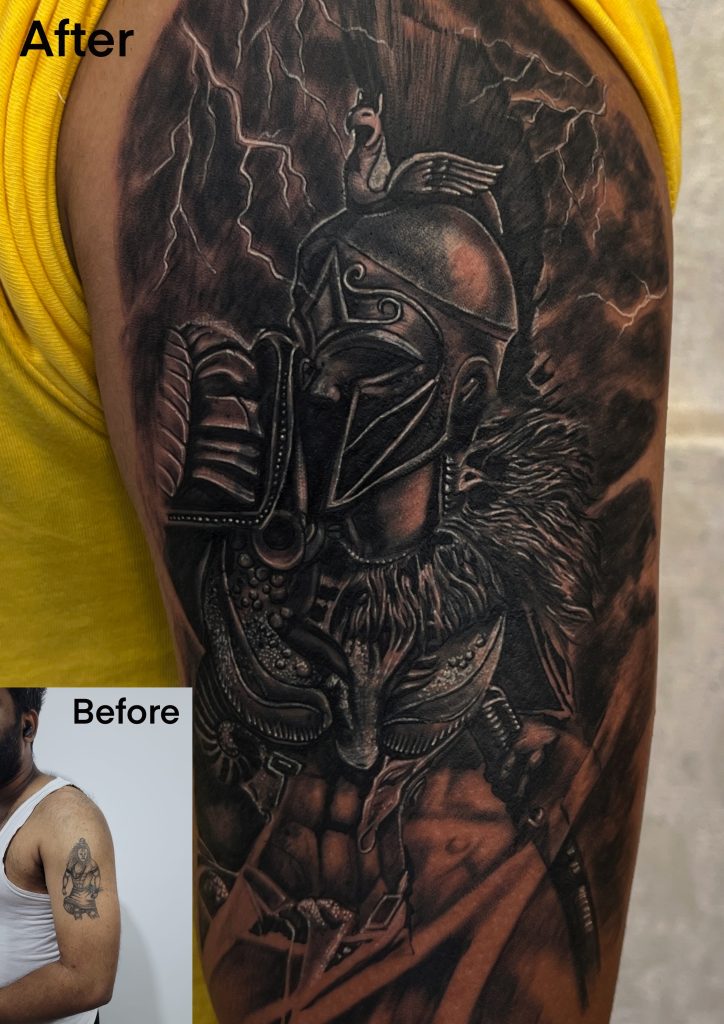 we provide the best coverup tattoos in Rks Tattoo Studio Goa