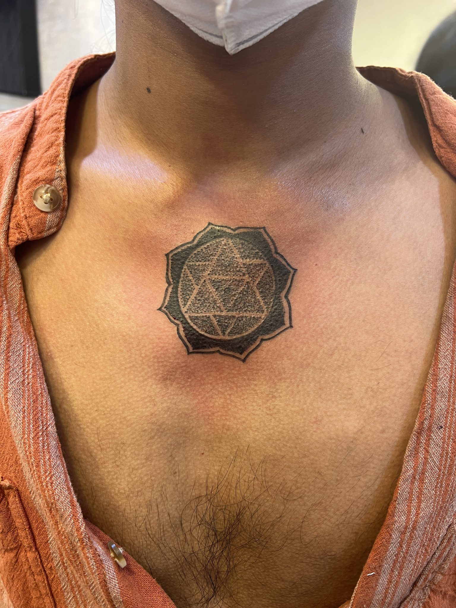 Dotwork yantra tattoo by Rks Tattoo studio Goa India.