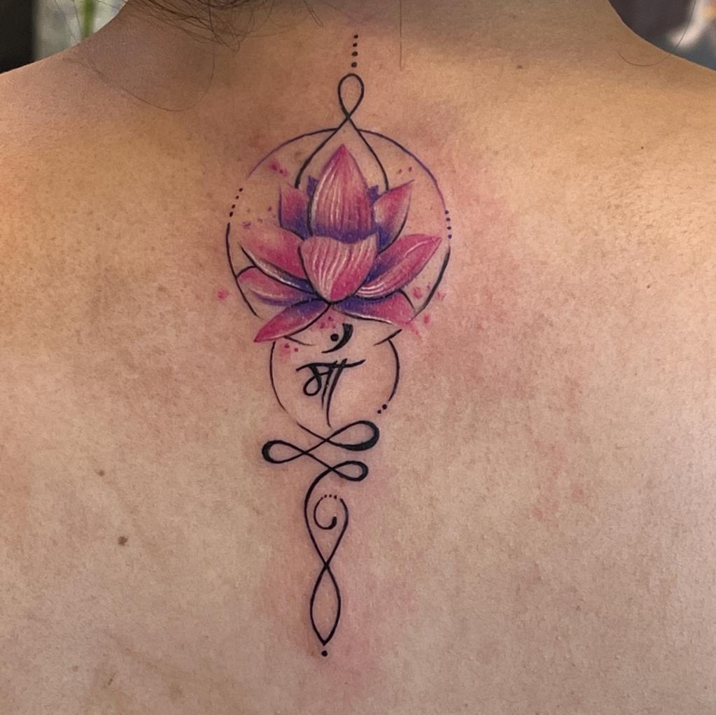 Lotus Pendant Temporary Tattoos - Flower Fake Tattoo Sticker Arm Body  Tattoos 1p | eBay